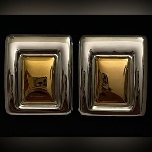 Geometric Chunky Gold & Silver Multicolor Earrings